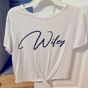 Mady & Nell Cropped “Wifey” Top